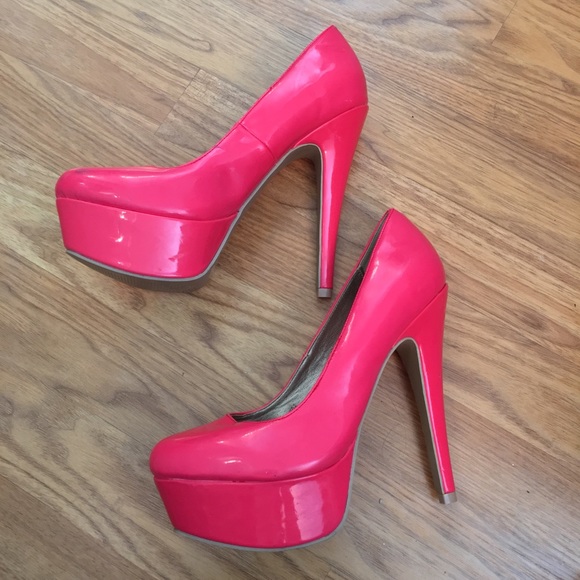 Charlotte Russe Shoes | Hot Pink Platform Heels | Poshmark Charlotte Russe Shoes | Bright Pink High Heels | Poshmark
